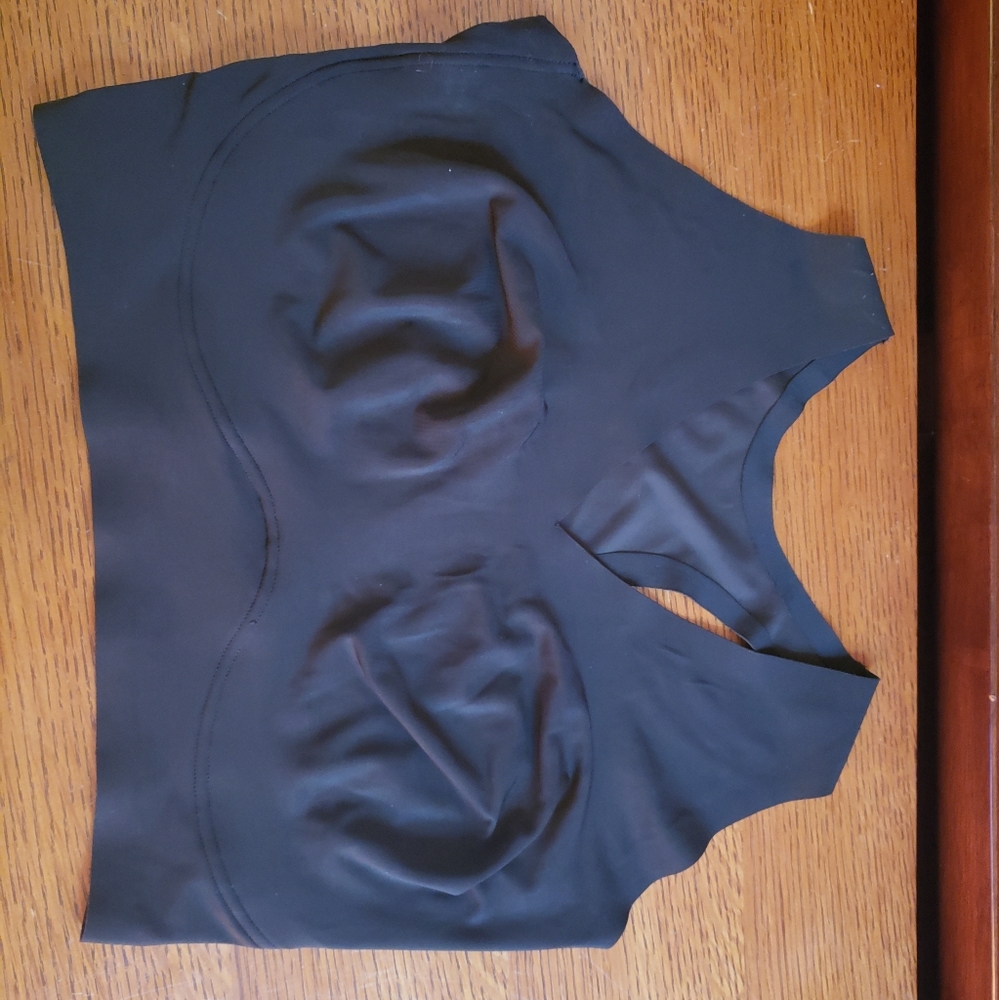 True & Co Black V-neck Lift Racerback Bra XL